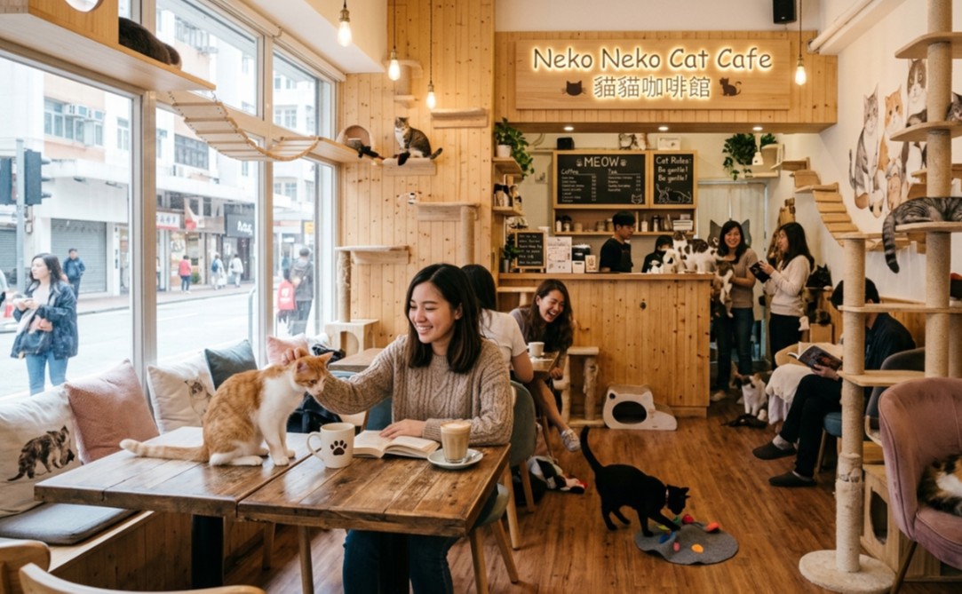 兒童探店日之貓貓咖啡