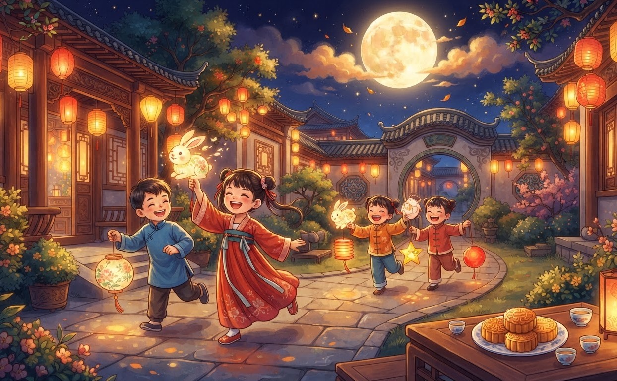 中秋古風藤編發光燈籠DIY