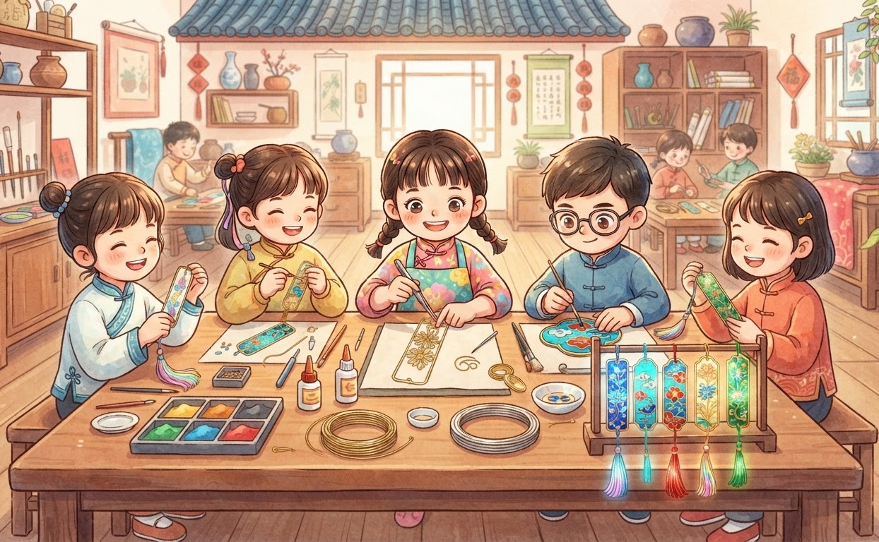 掐絲琺瑯流光書籤DIY
